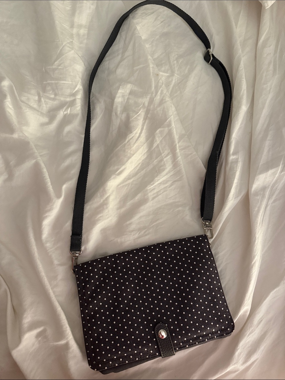 Women’s Black Polka Dot Crossbody Bag
